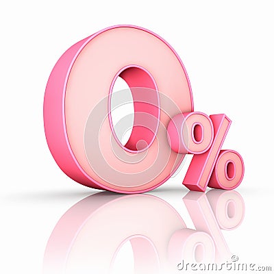 Pink Zero Percent Stock Photo