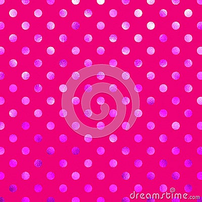 PinkPurple Metallic Foil Polka Dot Pattern Stock Photo