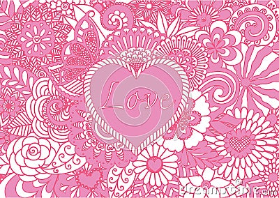 Pinky love Vector Illustration