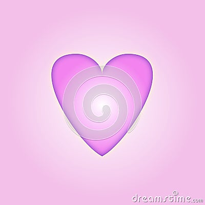 Pinky valentines illustration with heart love shape Cartoon Illustration
