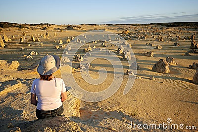 Pinnacles desert Stock Photo