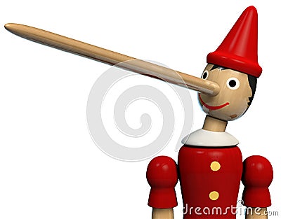 Pinocchio Character Toy Portrait Stock Photo
