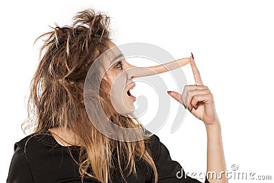 Pinocchio nose Stock Photo