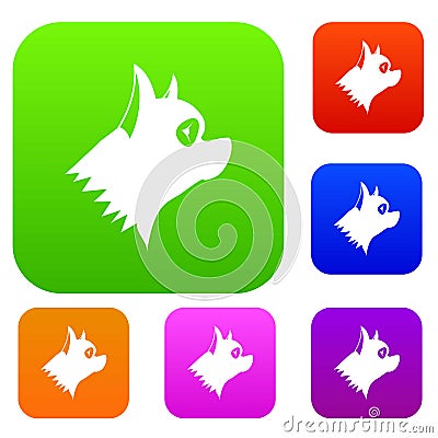 Pinscher dog set collection Vector Illustration