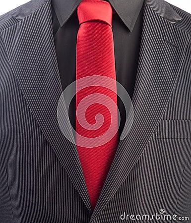 Pinstriped men's business suit Stock Photo