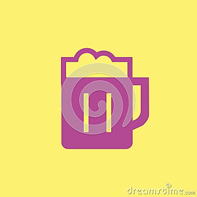 Pint of beer graphic illustration Vector Illustration