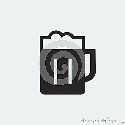 Pint of beer graphic illustration Vector Illustration