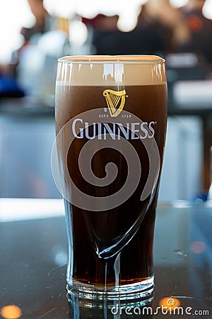 Pint of Guinness Irish beer Editorial Stock Photo