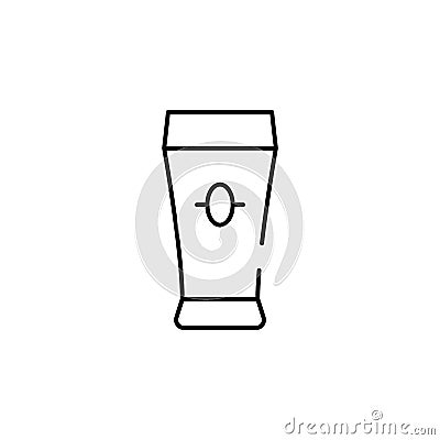 pint icon. Element of bar for mobile concept and web apps iicon. Thin line icon for website design and development, app Stock Photo