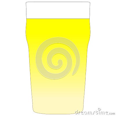 A pint of lager Vector Illustration