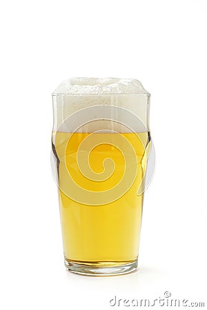 Pint of lager beer Stock Photo