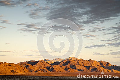 Pinto Mountains in the Mojave Desert Stock Photo