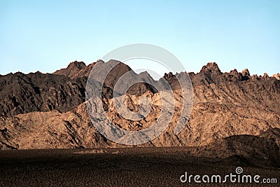 Pinto Mountains in the Mojave Desert Stock Photo