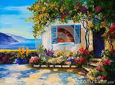 Resultado de imagem para casas bonitas pinturas a oleo