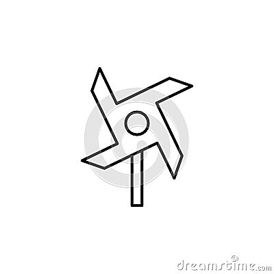 Pinwheel, energy icon. Simple line, outline vector electro power icons for ui and ux, website or mobile application Stock Photo