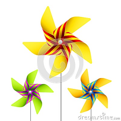 Pinwheel toy Vector Illustration