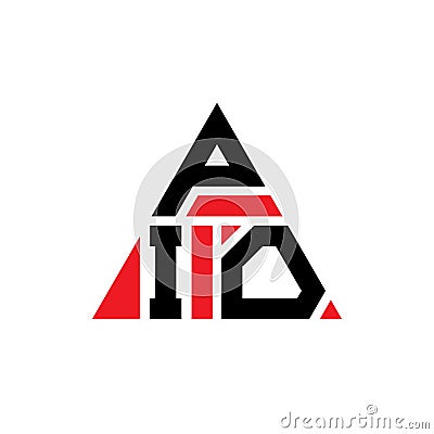 PIO triangle letter logo design with triangle shape. PIO triangle logo design monogram. PIO triangle vector logo template with red Vector Illustration