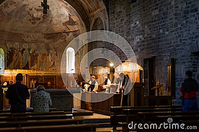 Mass in Apse of the church of San Nicola Editorial Stock Photo