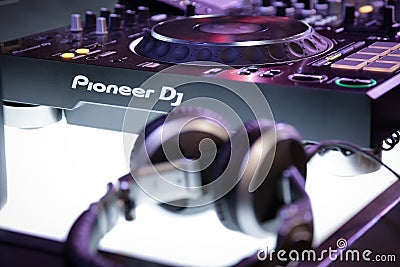 Pioneer DJ turn and head Editorial Stock Photo