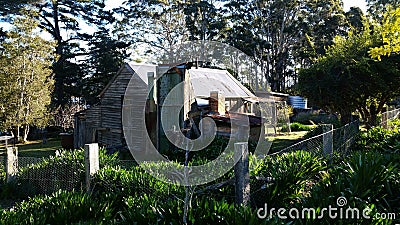 Old pioneering cottage Australia Stock Photo