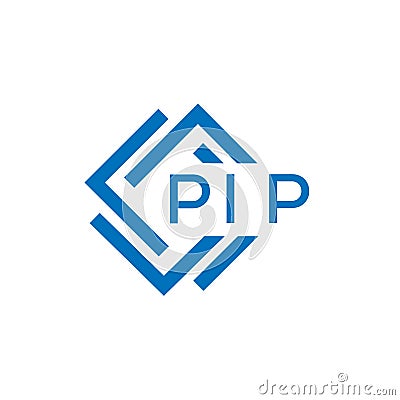 PIP letter logo design on white background. PIP creative circle letter logo concept. Vector Illustration