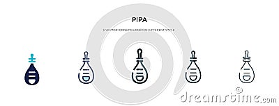 Pipa icon in different style vector illustration. two colored and black pipa vector icons designed in filled, outline, line and Vector Illustration