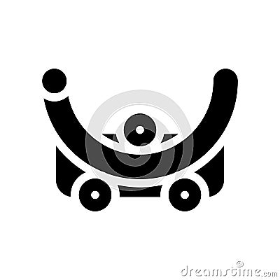Pipe bending device glyph icon vector illustration Vector Illustration
