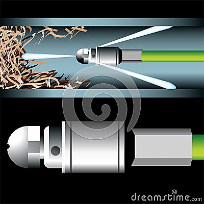 Pipe Cleaning Vector Illustration