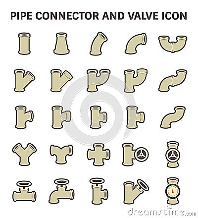 Pipe connector icon Vector Illustration