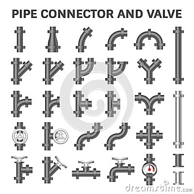 Pipe Connector Vector Vector Illustration