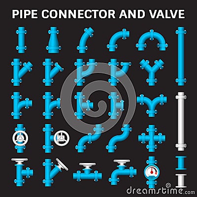 Pipe Connector Vector Vector Illustration