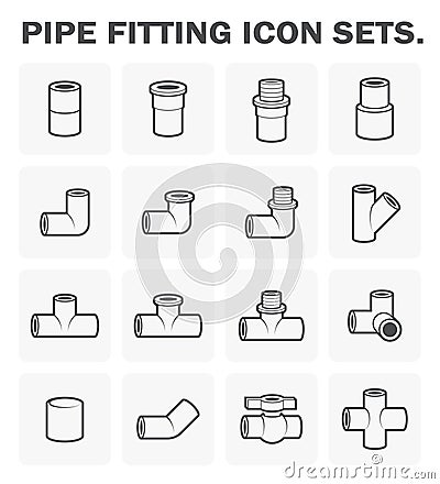 Pipe fitting icon Vector Illustration