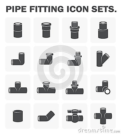 Pipe fitting icon Vector Illustration