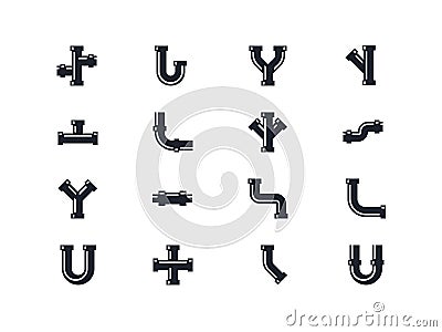 Pipe icons. Lyra series Vector Illustration