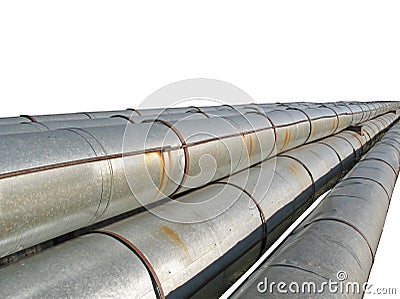 Pipe-line - 7. Isolated. Paths Stock Photo
