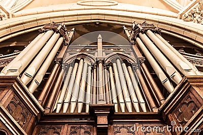 Pipe Organ Stock Photo