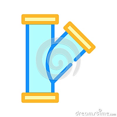 Pipe repair color icon vector isolated illustration Vector Illustration