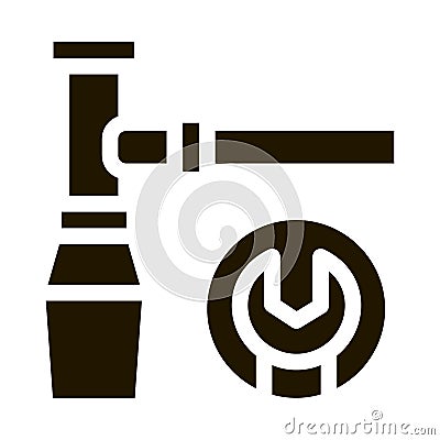 pipe repair icon Vector Glyph Illustration Vector Illustration