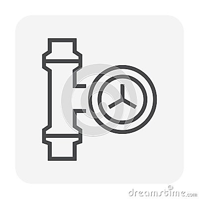 Pipe valve icon Vector Illustration