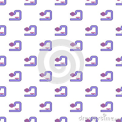 Pipe with valves pattern, cartoon style Vector Illustration