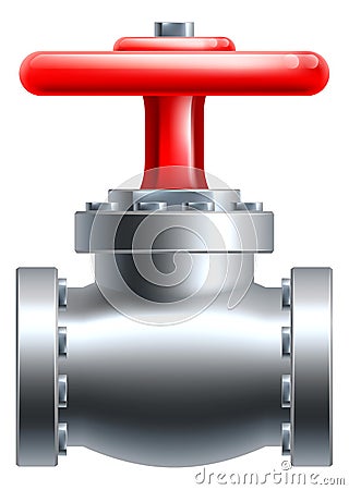 Pipe Wheel Industrial Pipeline Valve Icon Vector Illustration