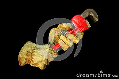 Pipe wrench Stock Photo