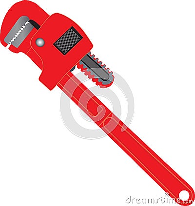 Pipe Wrench Vector Illustration