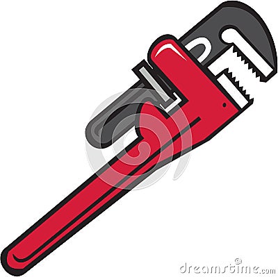 Pipe Wrench Retro Stock Photo