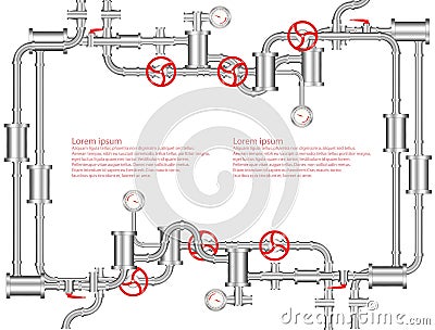 Pipeline background abstract illustration Vector Illustration