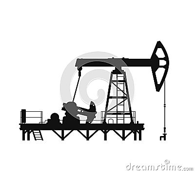 Pipeline Oil Rig. Oil Well. Drilling. Vector Template Design Vector Illustration