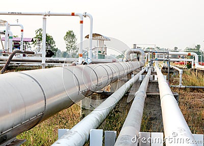 Pipeline transportation Oil, natural gas or water Stock Photo