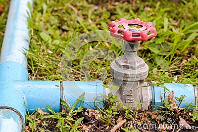 Pipeline water valve Stock Photo