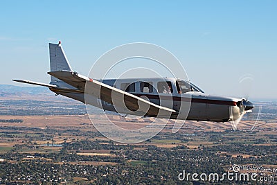 General Aviation - Piper Saratoga Aircraft Editorial Stock Photo