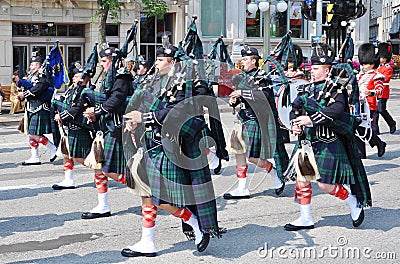 Pipers in Changing of Guard, Ottawa Editorial Stock Photo